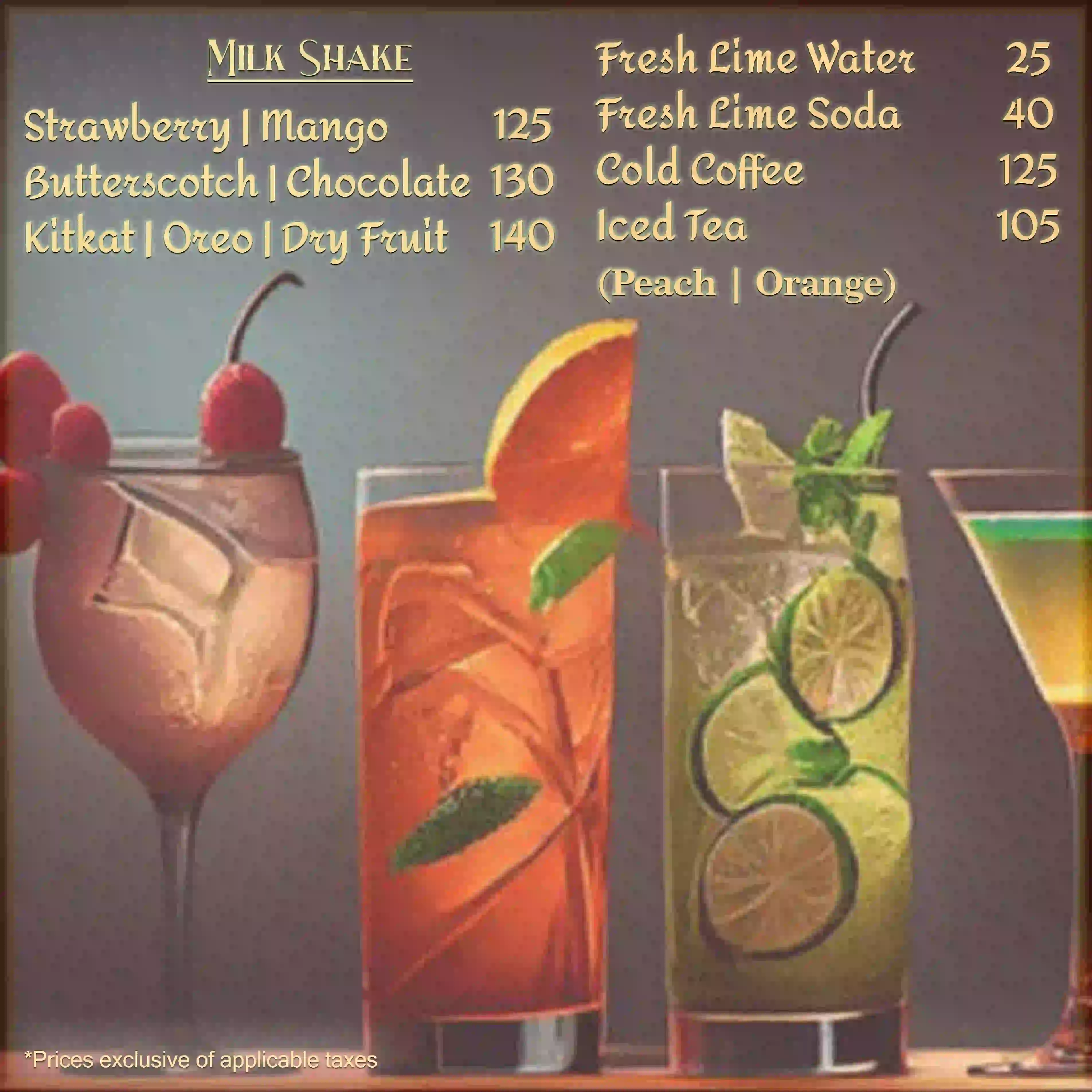 Hotel CM Park Menu